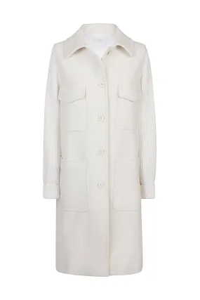 SINGLE BREASTED WOOL COAT   SWEATER