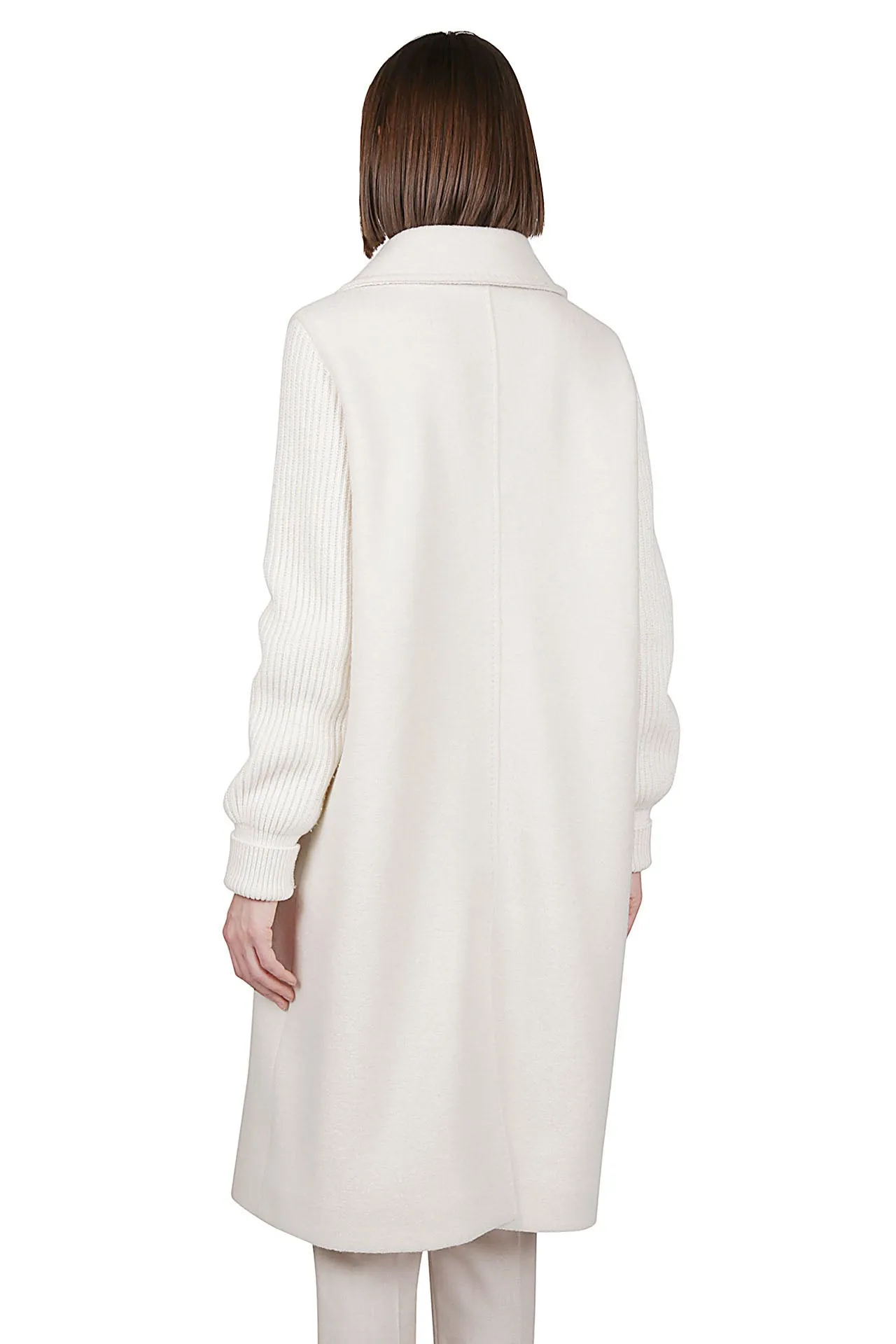 SINGLE BREASTED WOOL COAT   SWEATER