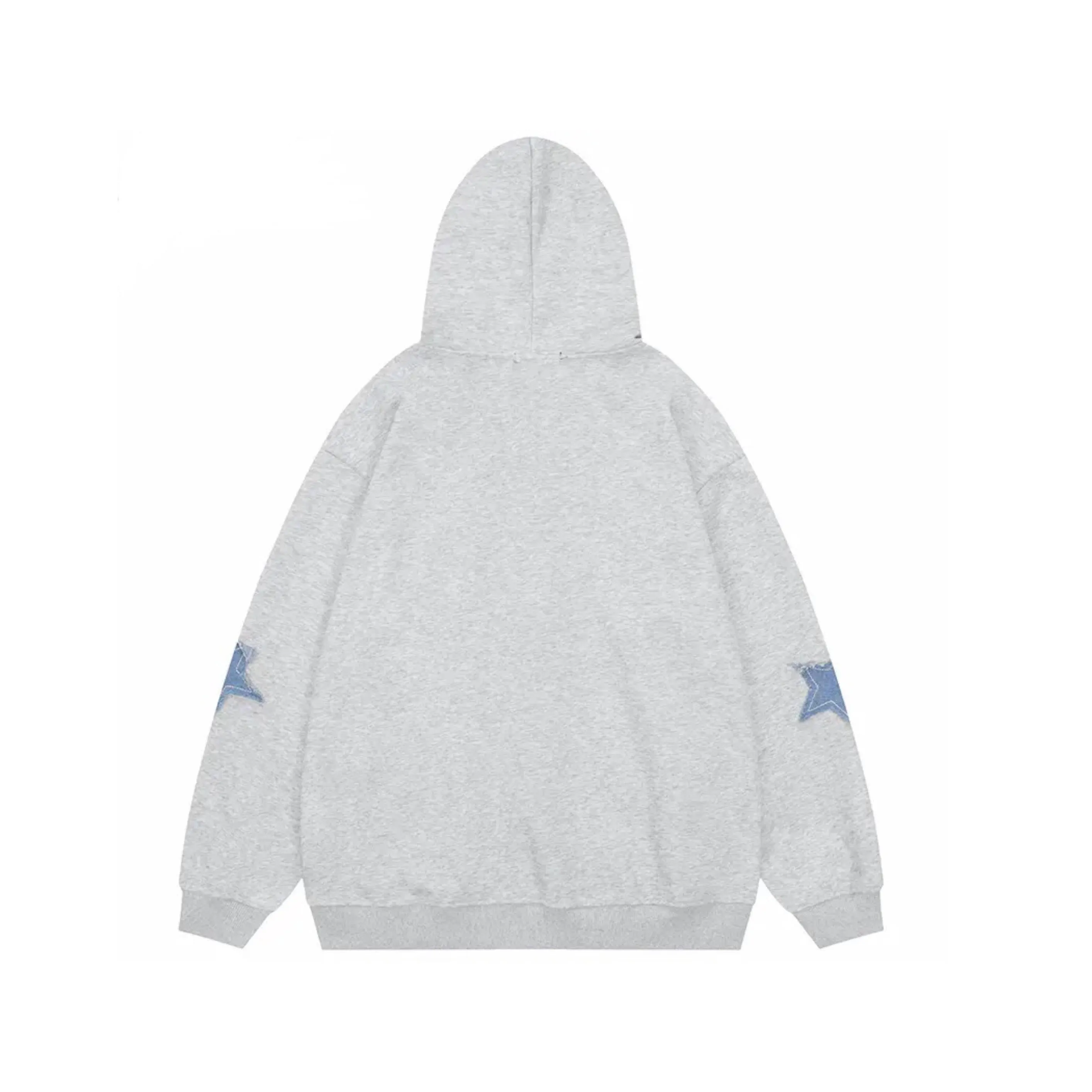 Star Patches Zip Up Hoodie