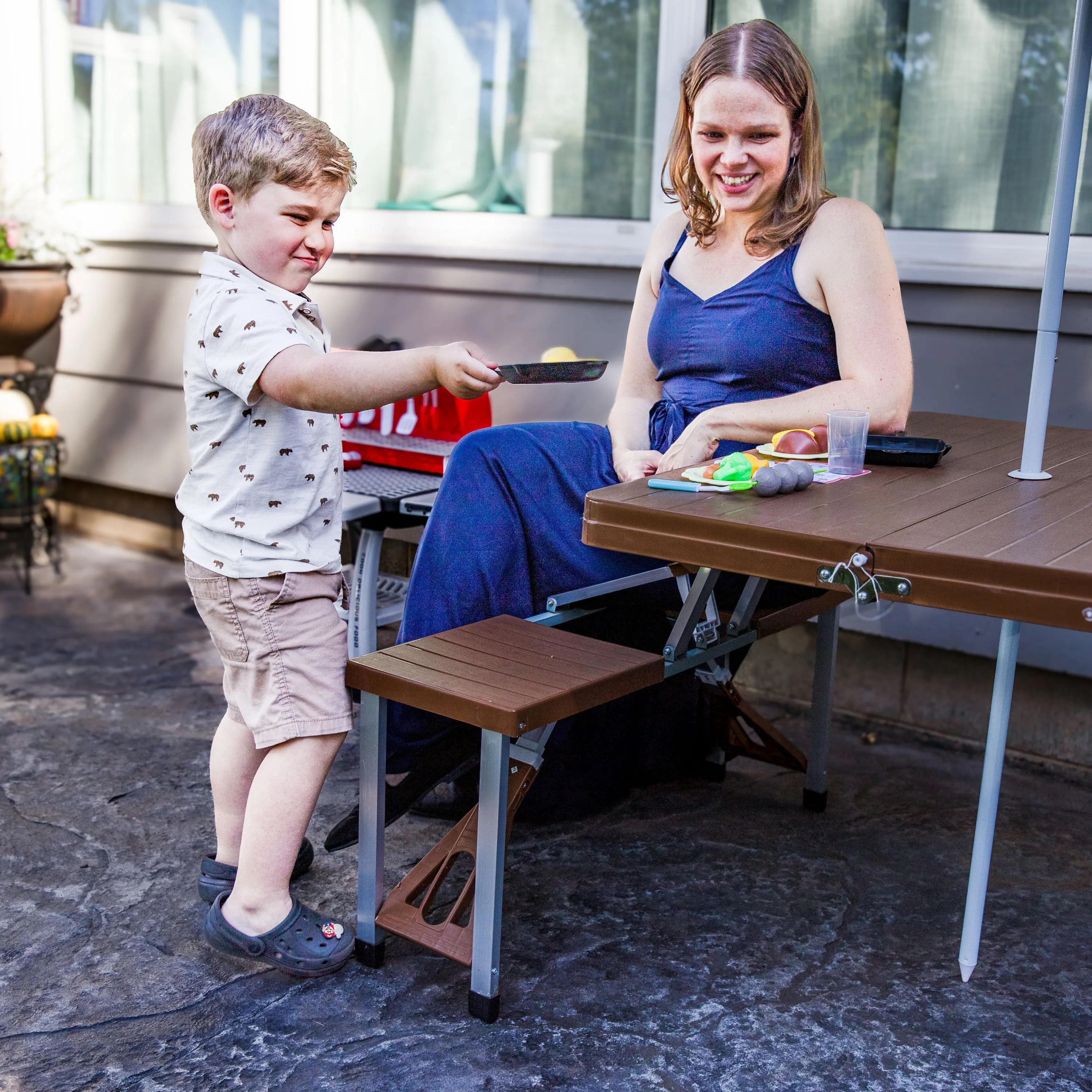 Sunnydaze Sizzle and Smoke Toy Grill Set for Kids Ages 3 