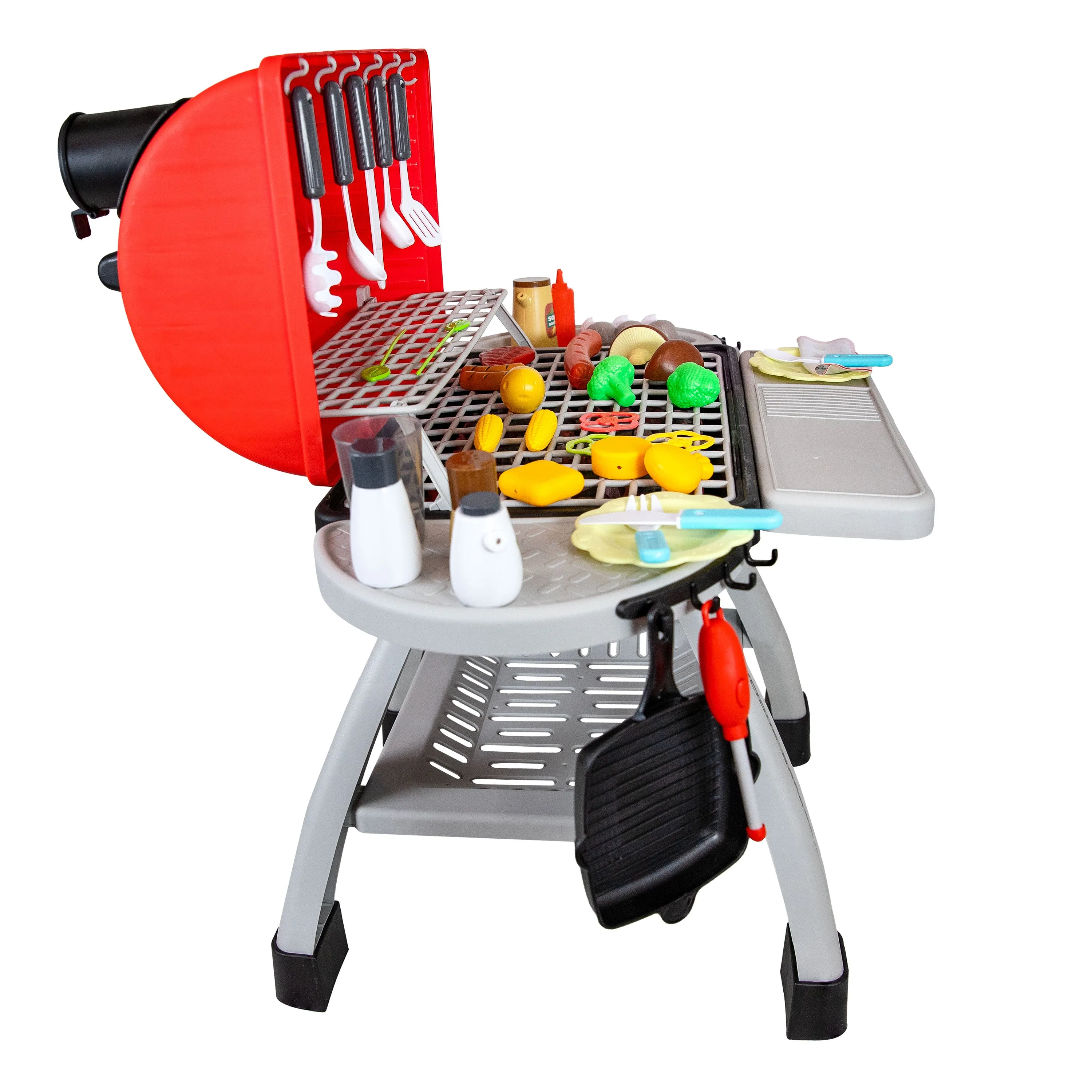 Sunnydaze Sizzle and Smoke Toy Grill Set for Kids Ages 3 