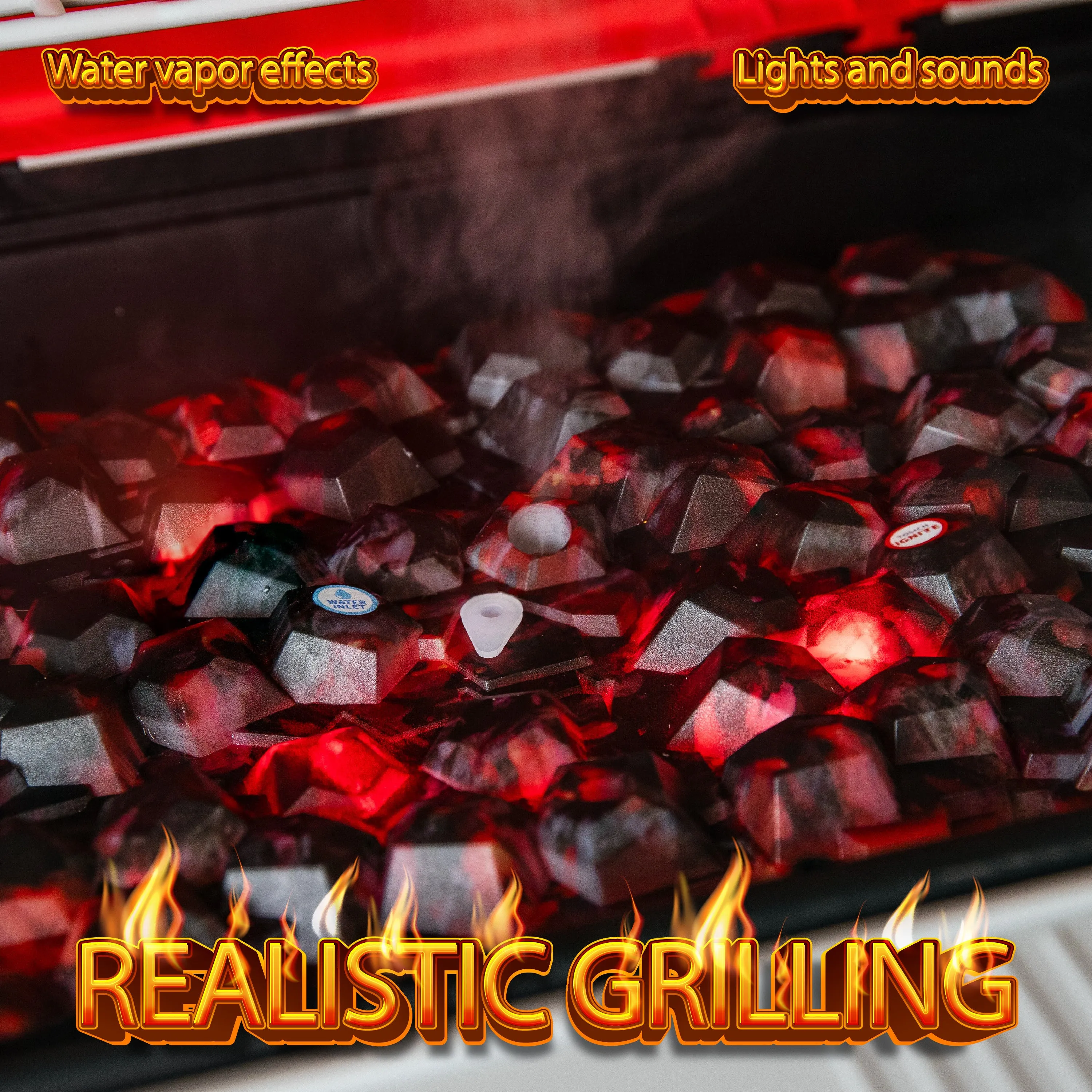 Sunnydaze Sizzle and Smoke Toy Grill Set for Kids Ages 3 