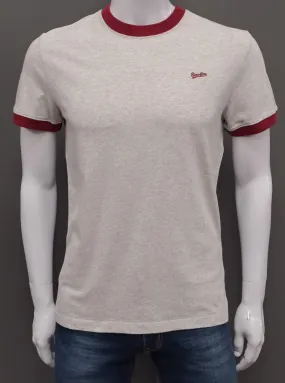 Superdry Organic Cotton Vintage Ringer T-Shirt - Glacier Grey Marl