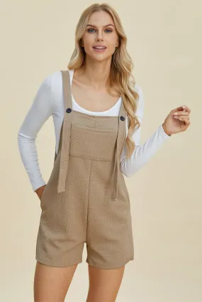 Texture Sleeveless Overall Romper