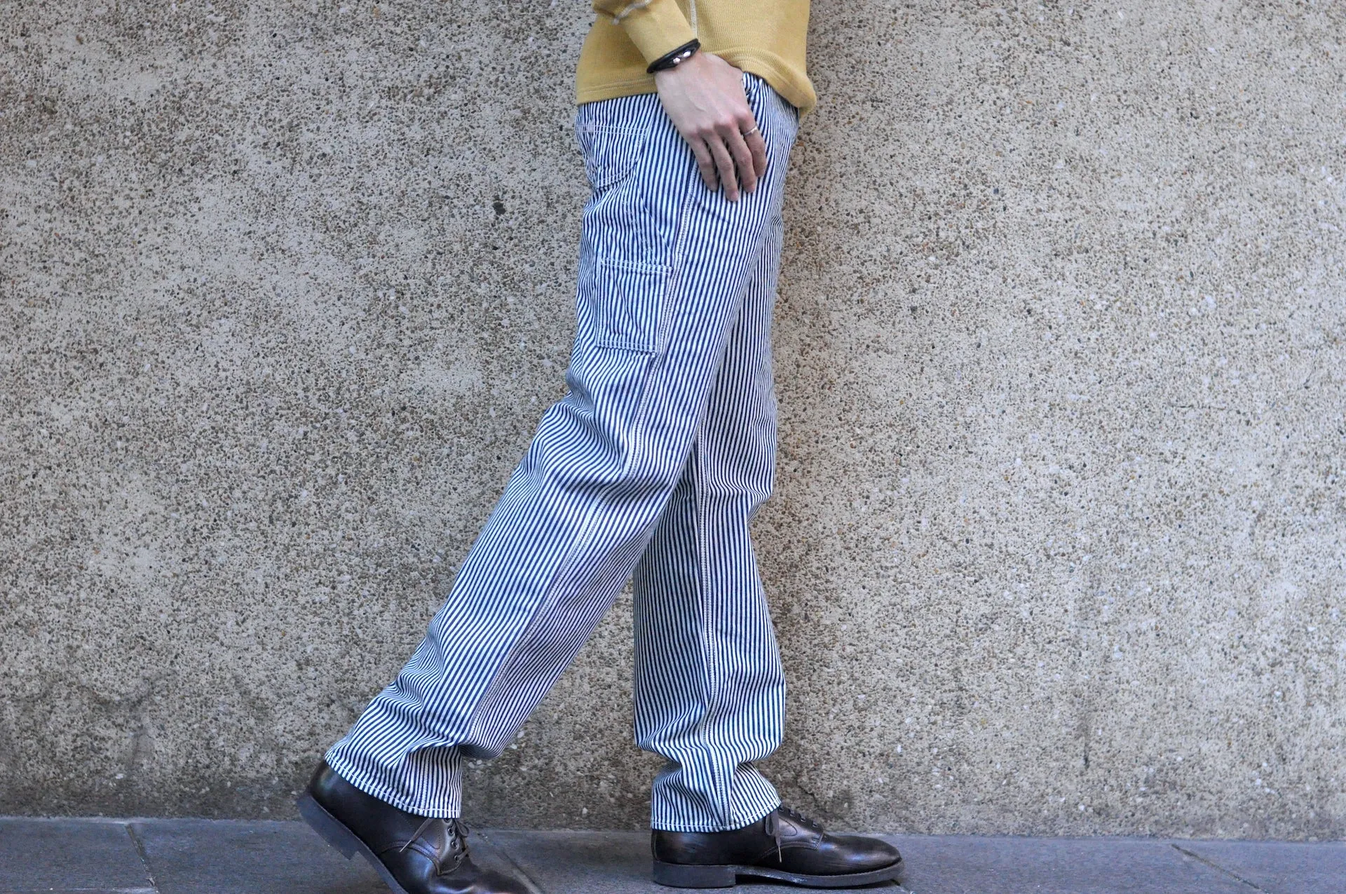 The Flat Head 11oz Indigo Dyed Hickory Painter Pants (Straight Tapered fit)