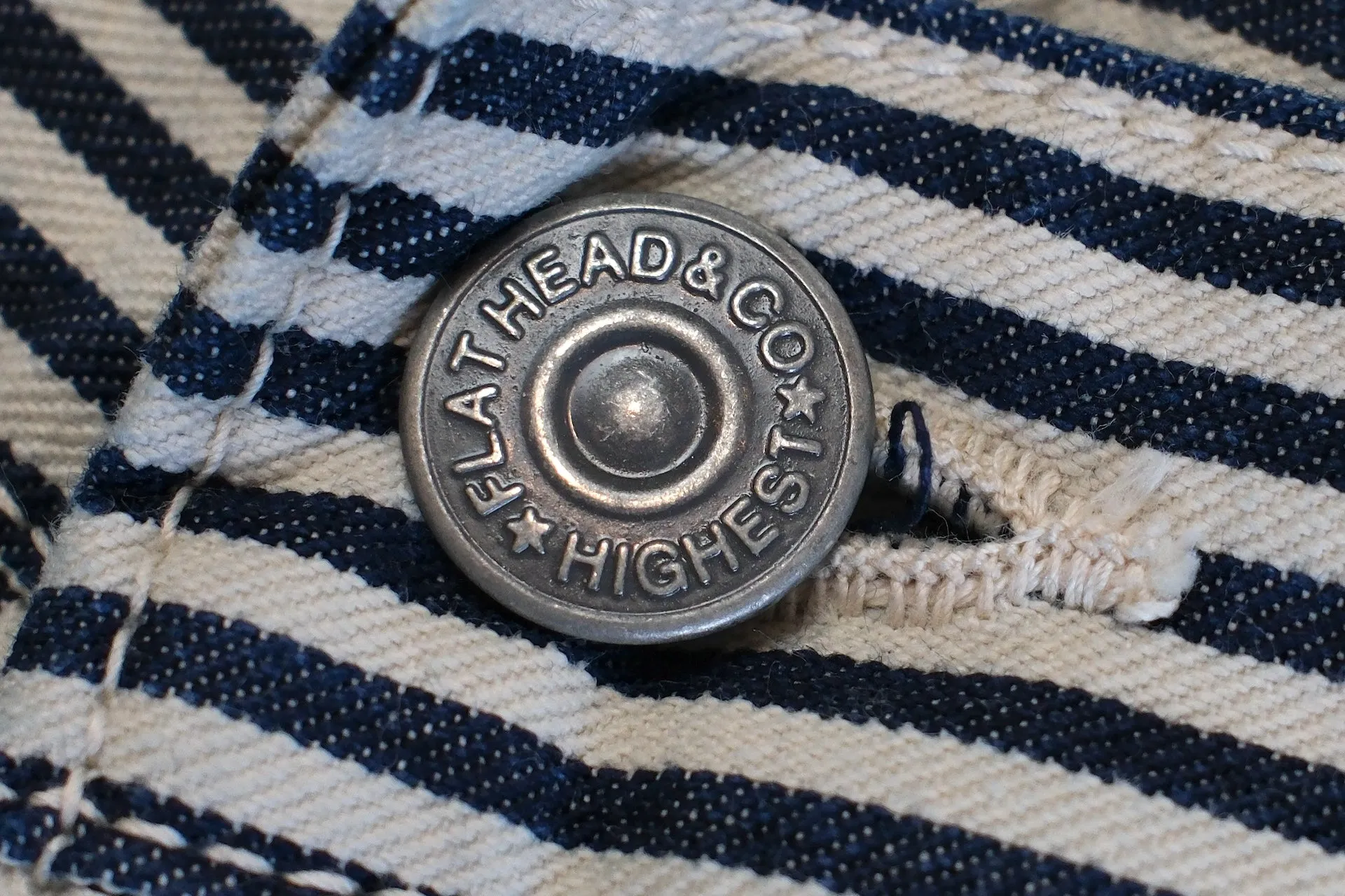 The Flat Head 11oz Indigo Dyed Hickory Painter Pants (Straight Tapered fit)