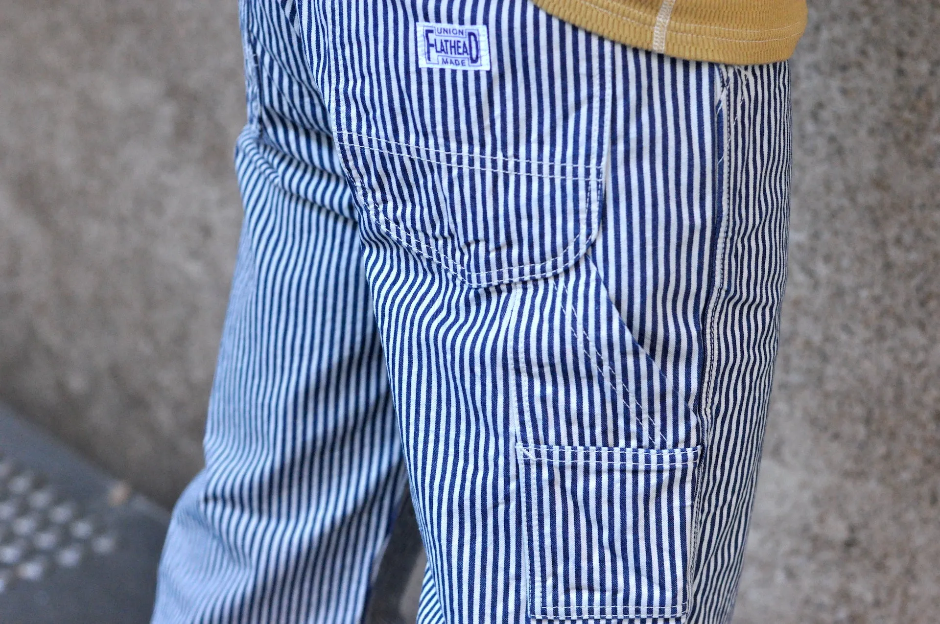 The Flat Head 11oz Indigo Dyed Hickory Painter Pants (Straight Tapered fit)