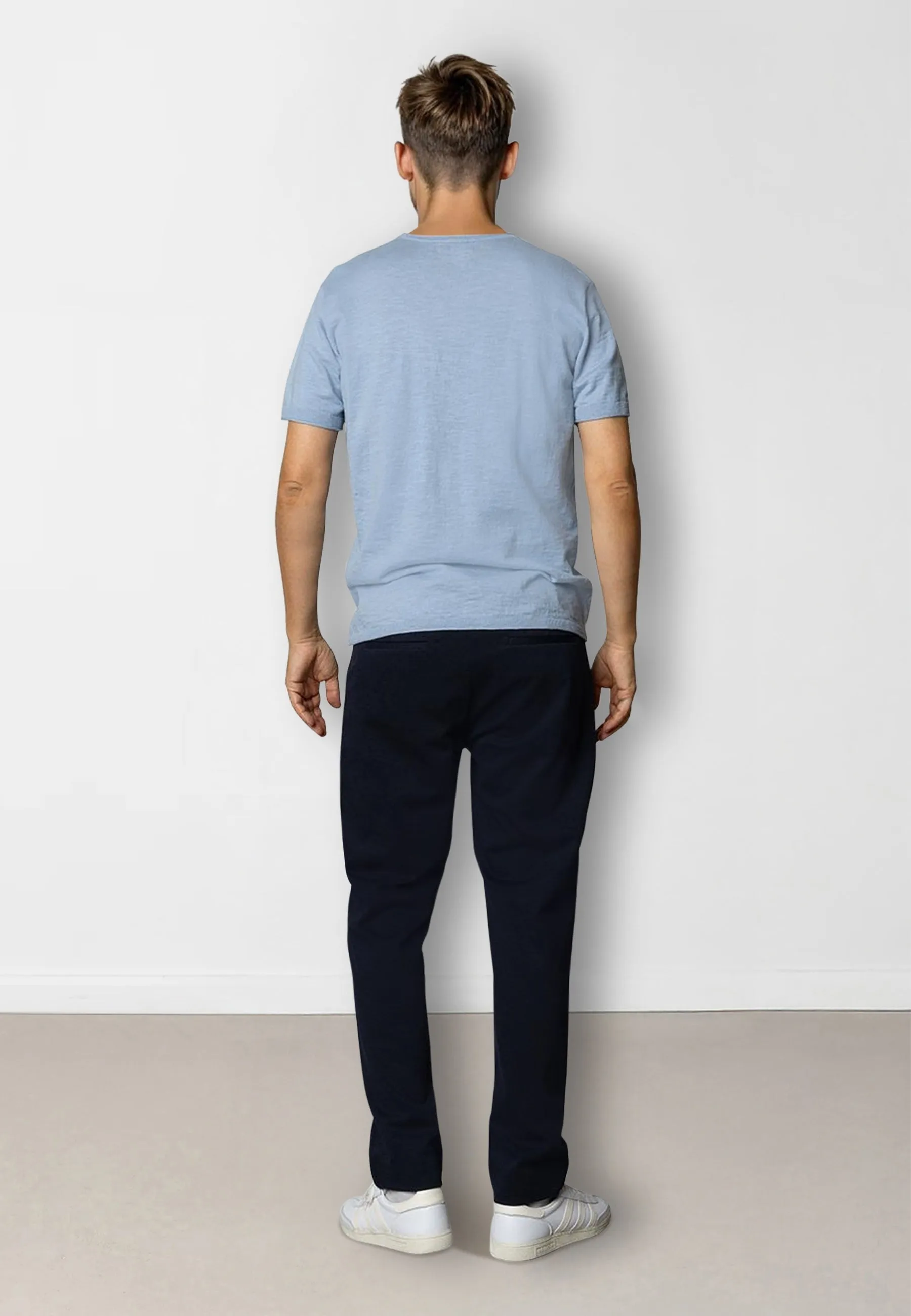 Thomas knitted t-shirt - Lyseblå