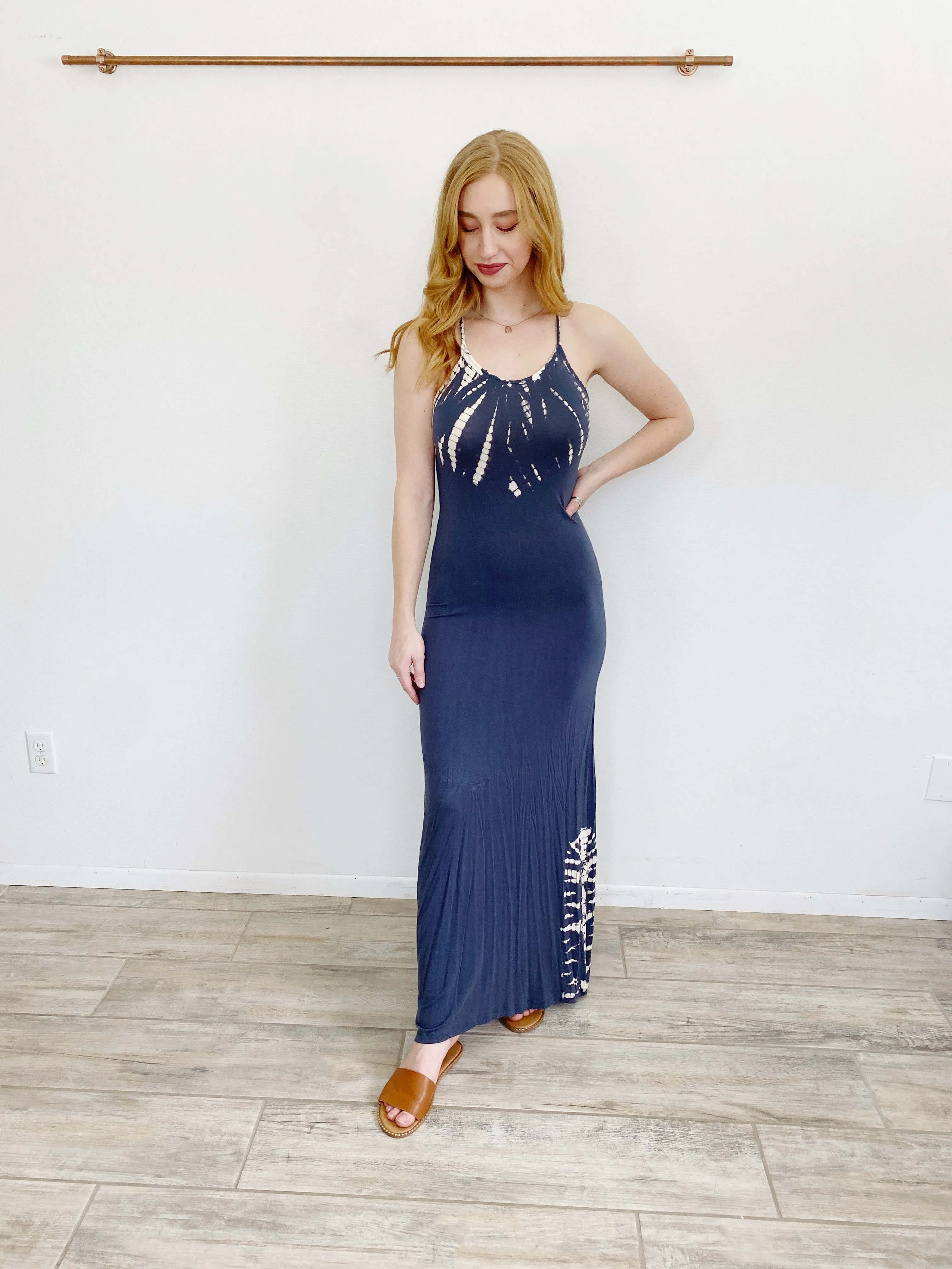 Tie Dye Maxi Cotton Dress by Wet Seal XS