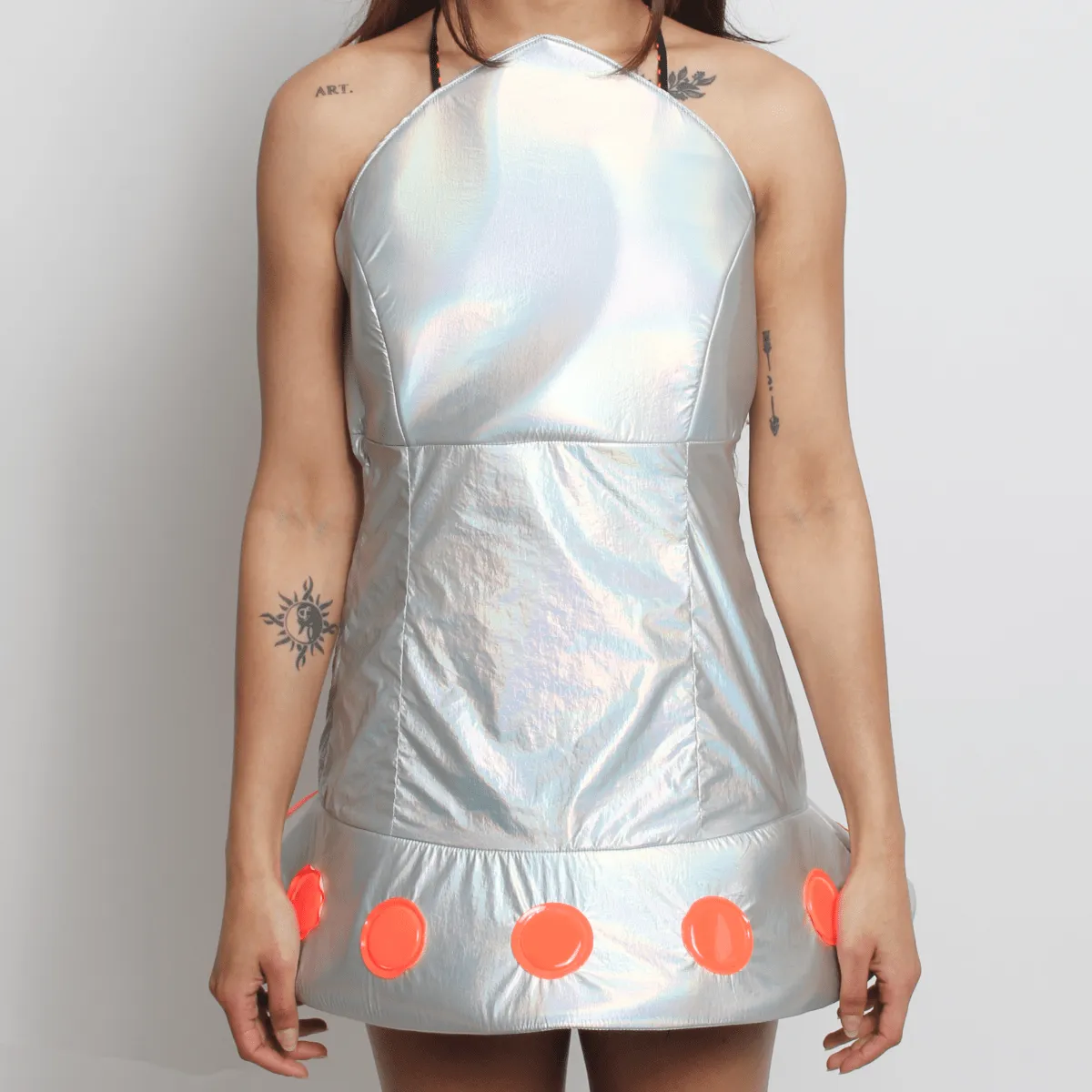 UFO ROCKET DRESS SILVER