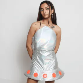 UFO ROCKET DRESS SILVER