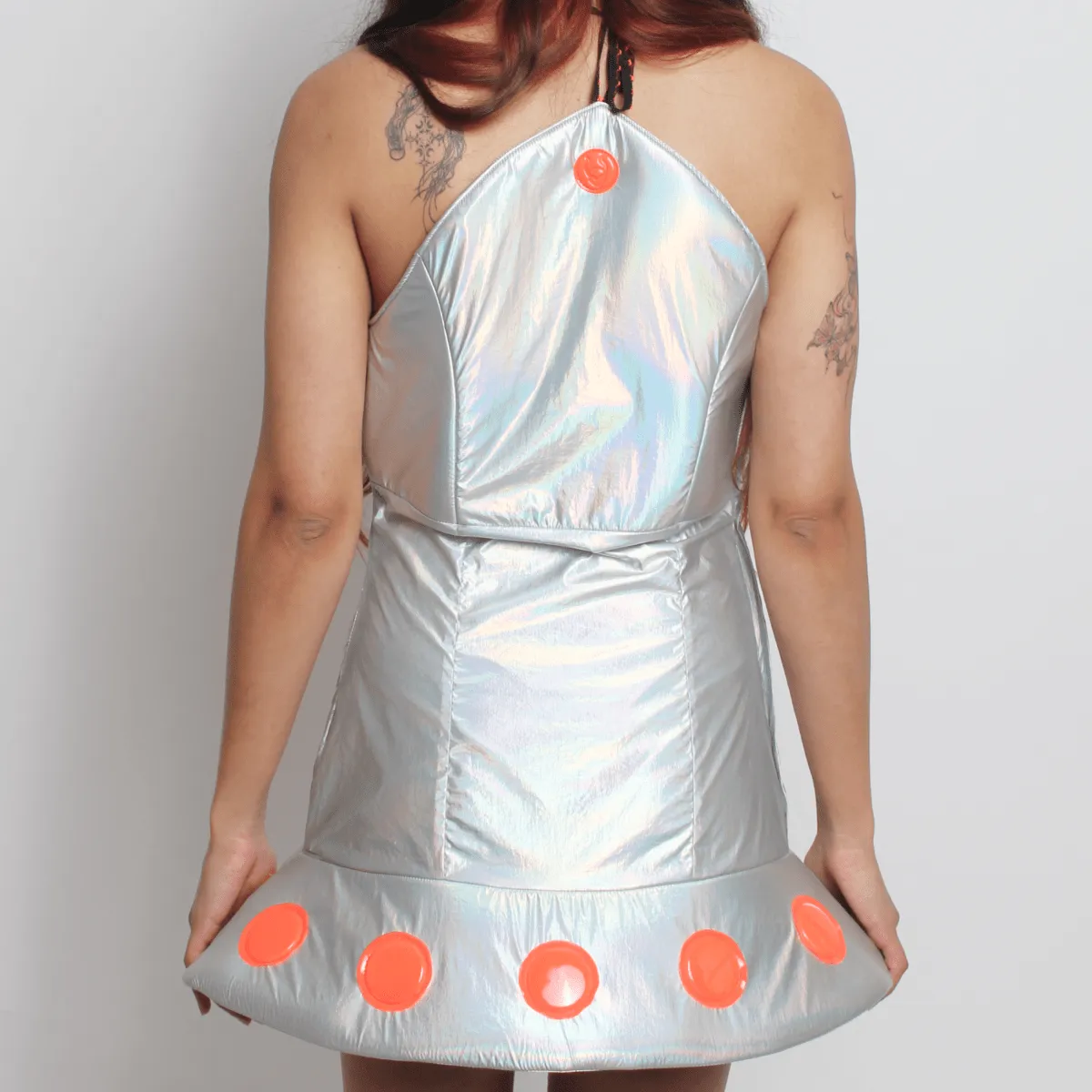 UFO ROCKET DRESS SILVER