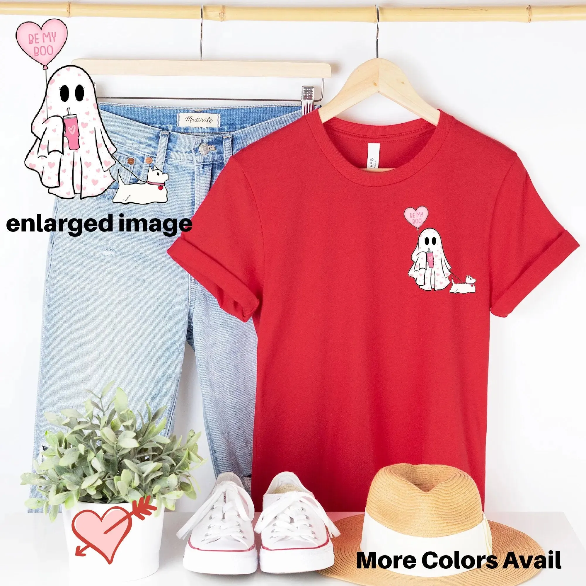 Valentine Boo Pocket T-Shirt