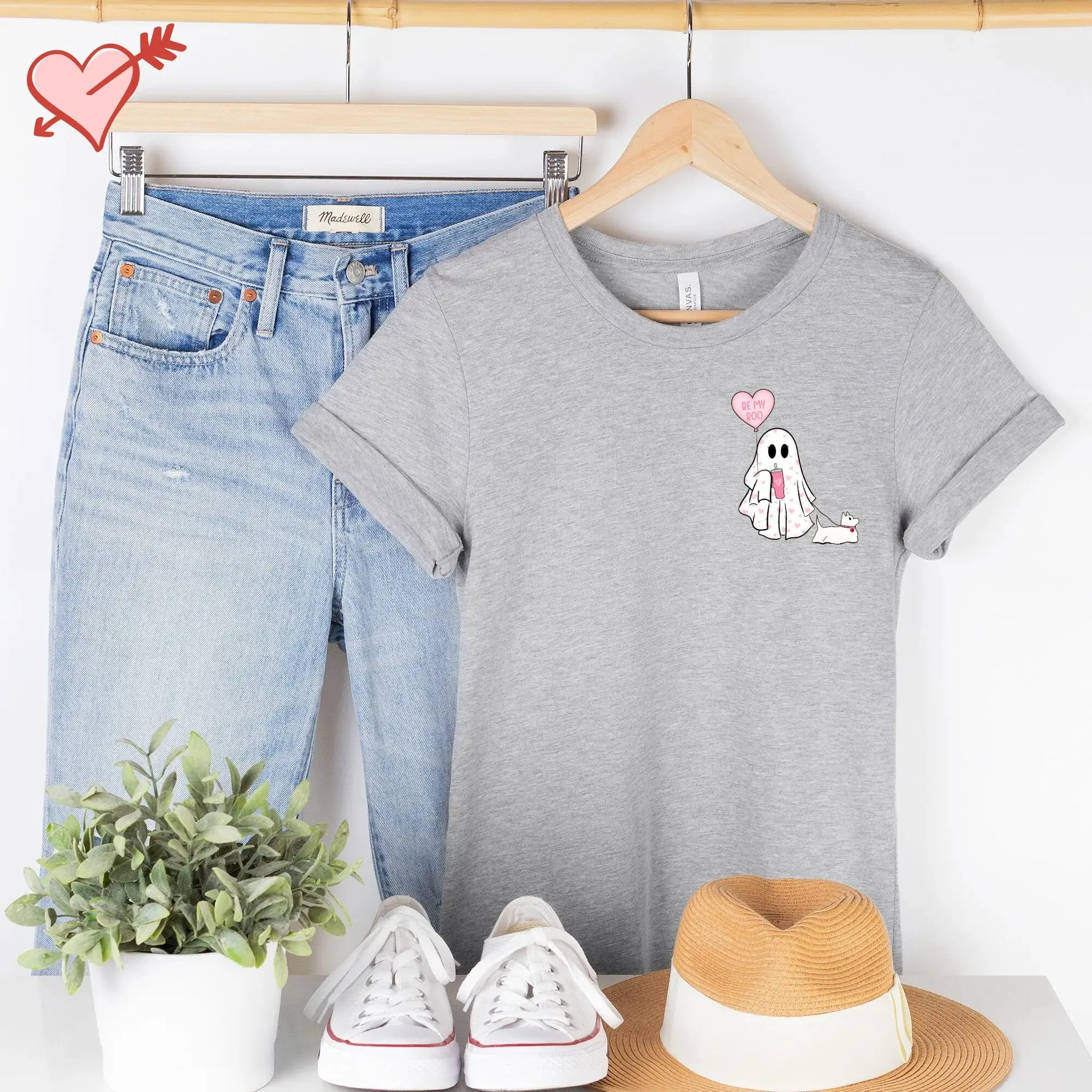 Valentine Boo Pocket T-Shirt