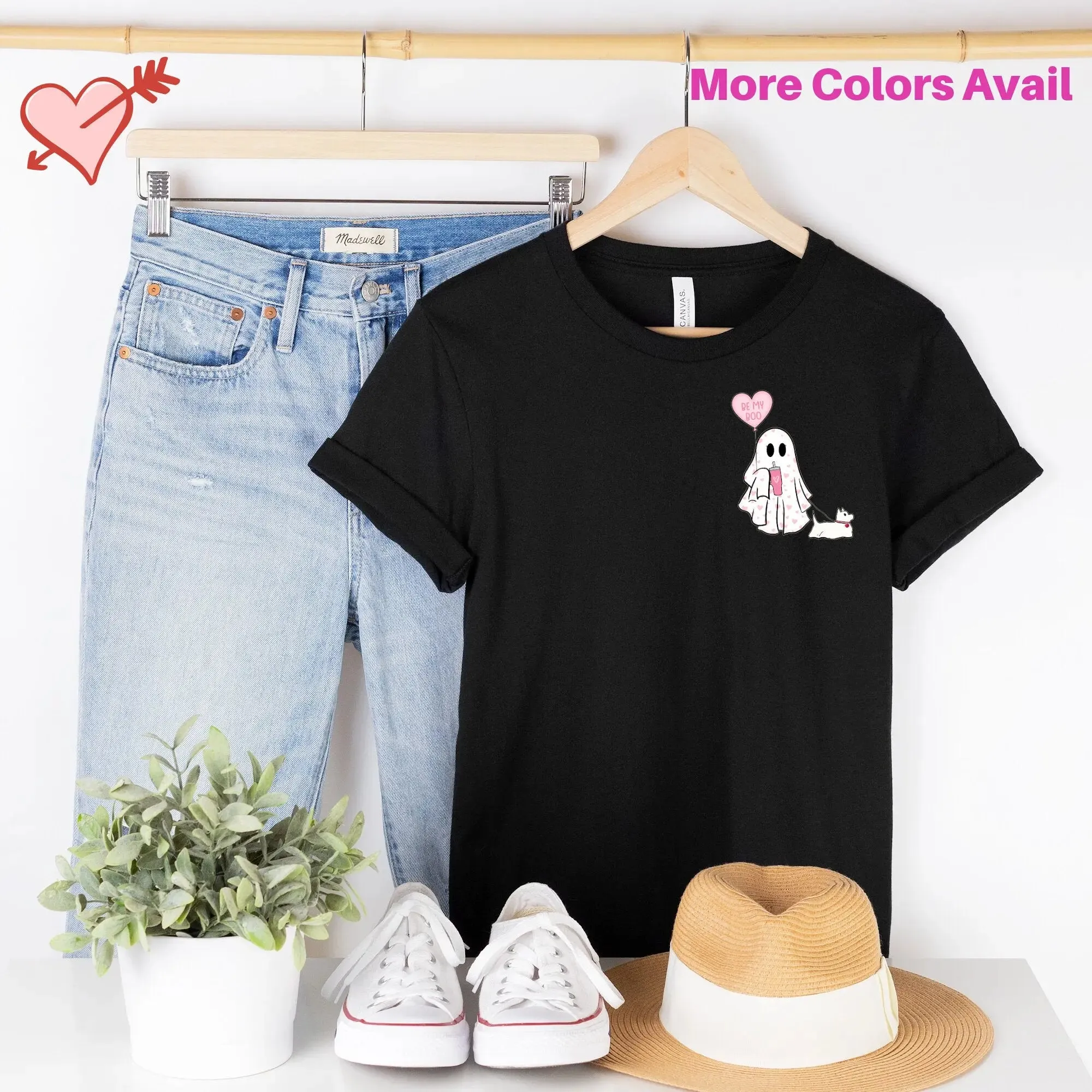 Valentine Boo Pocket T-Shirt