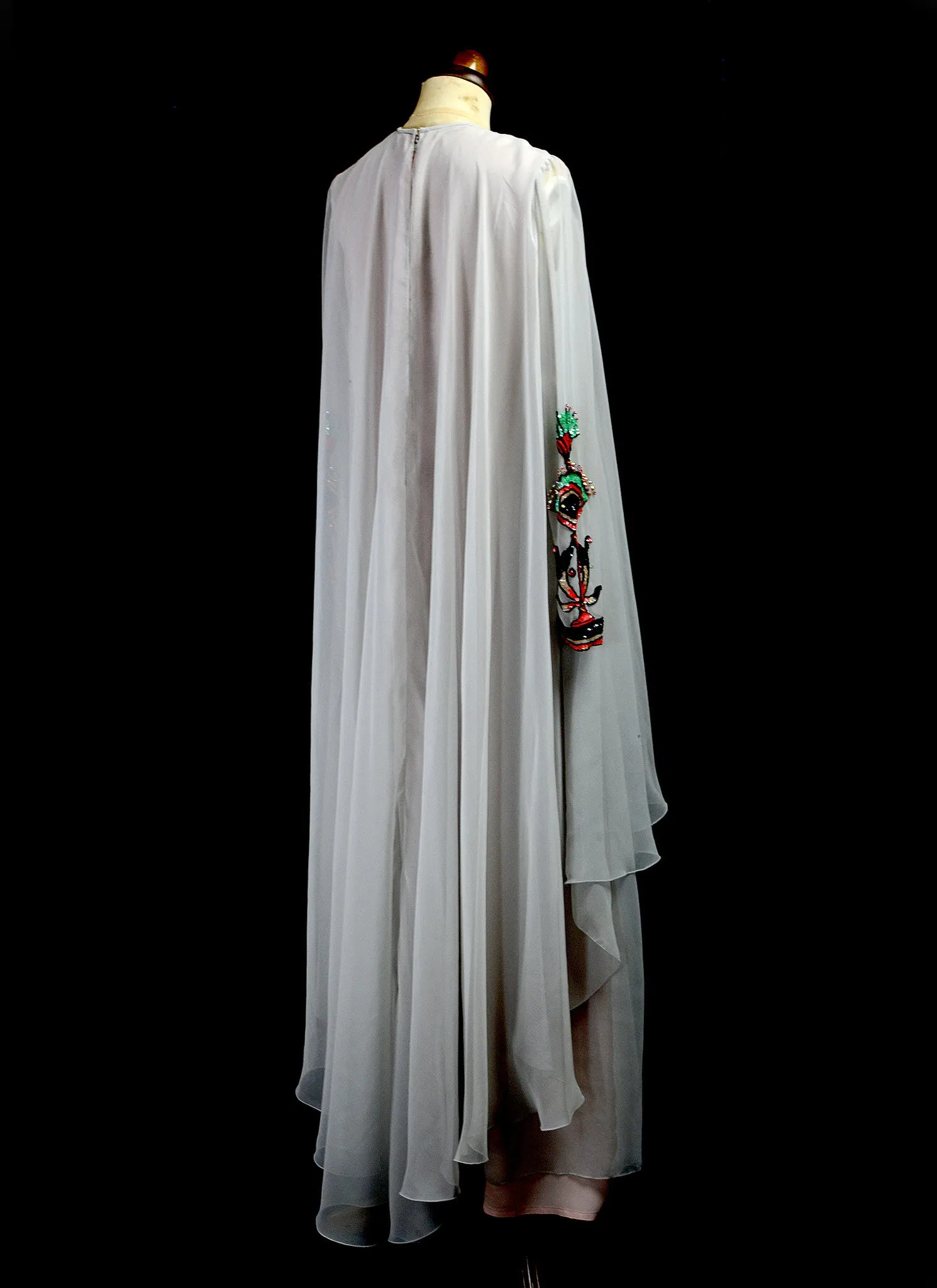Vintage 1970s Dove Grey Jean Varon Dress
