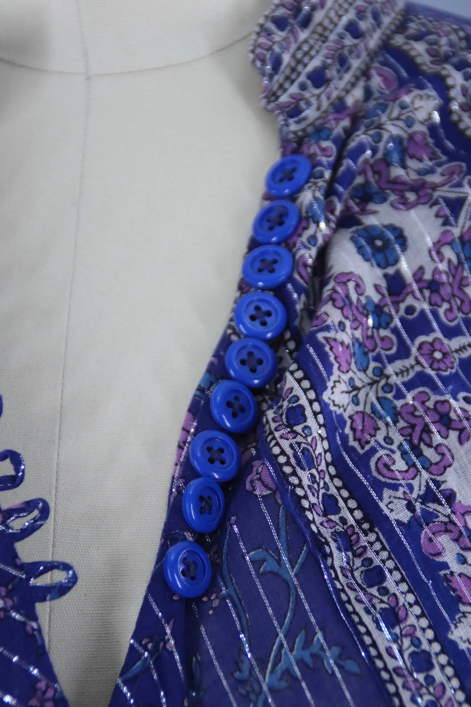Vintage 1970s Indian Cotton Maxi Dress / OH CALCUTTA