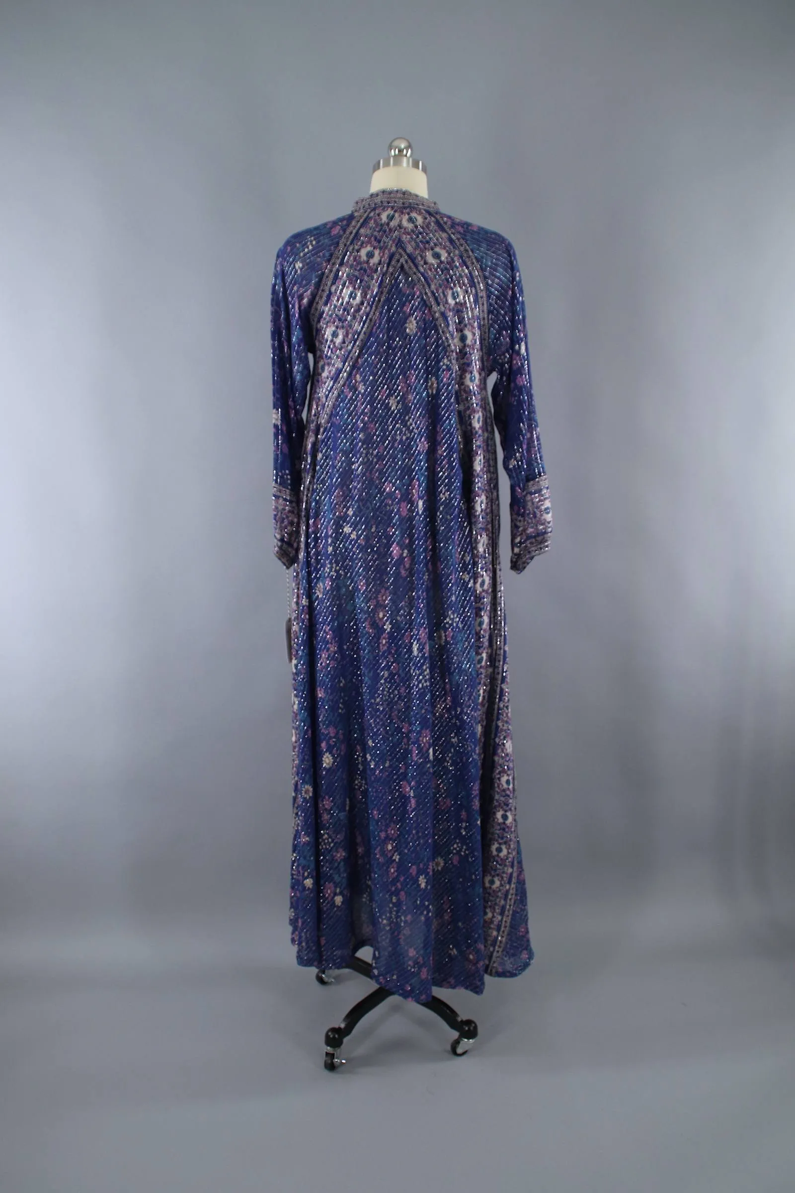 Vintage 1970s Indian Cotton Maxi Dress / OH CALCUTTA
