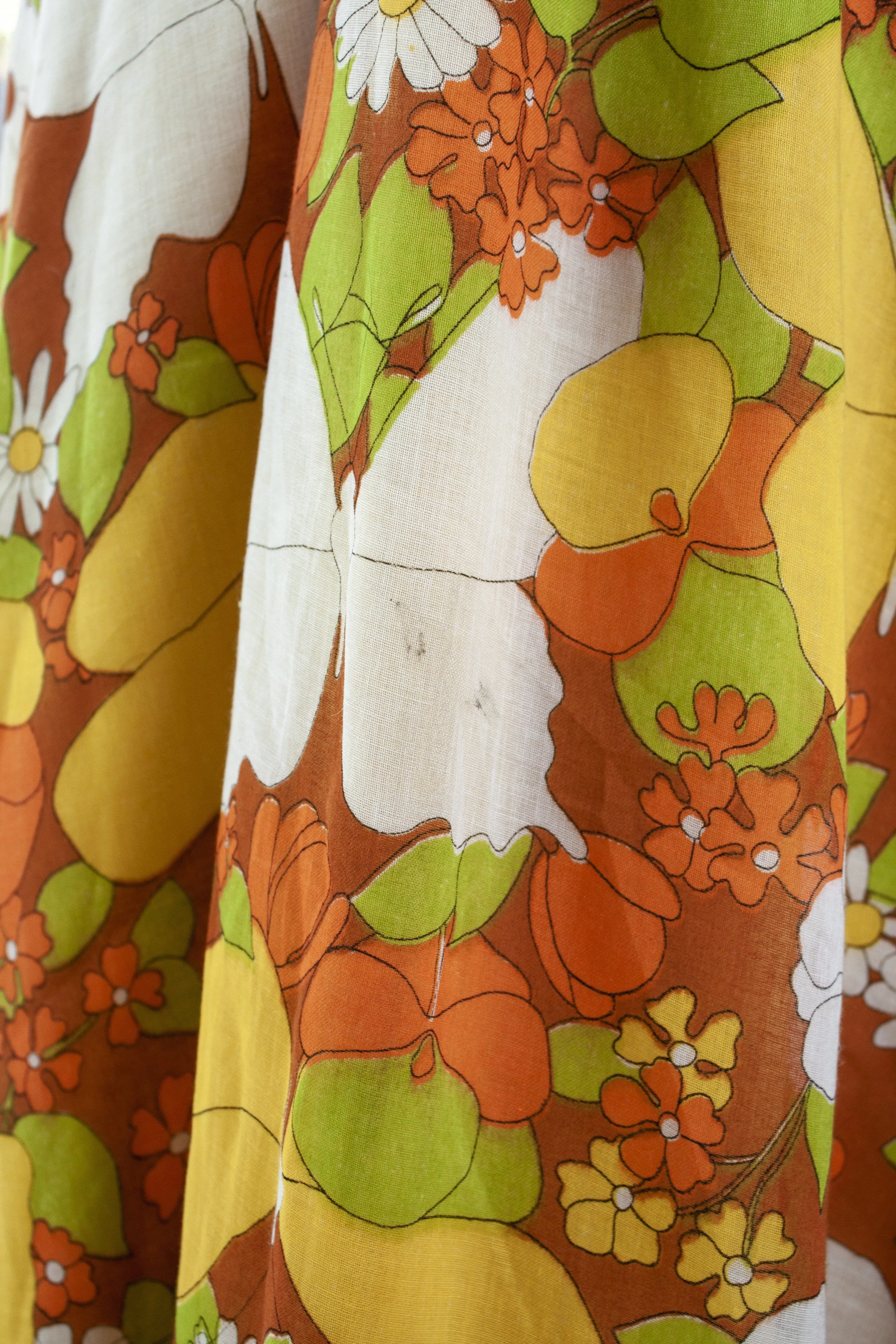Vintage 60's-70's Rare Butterfly Flower Power Dress - M