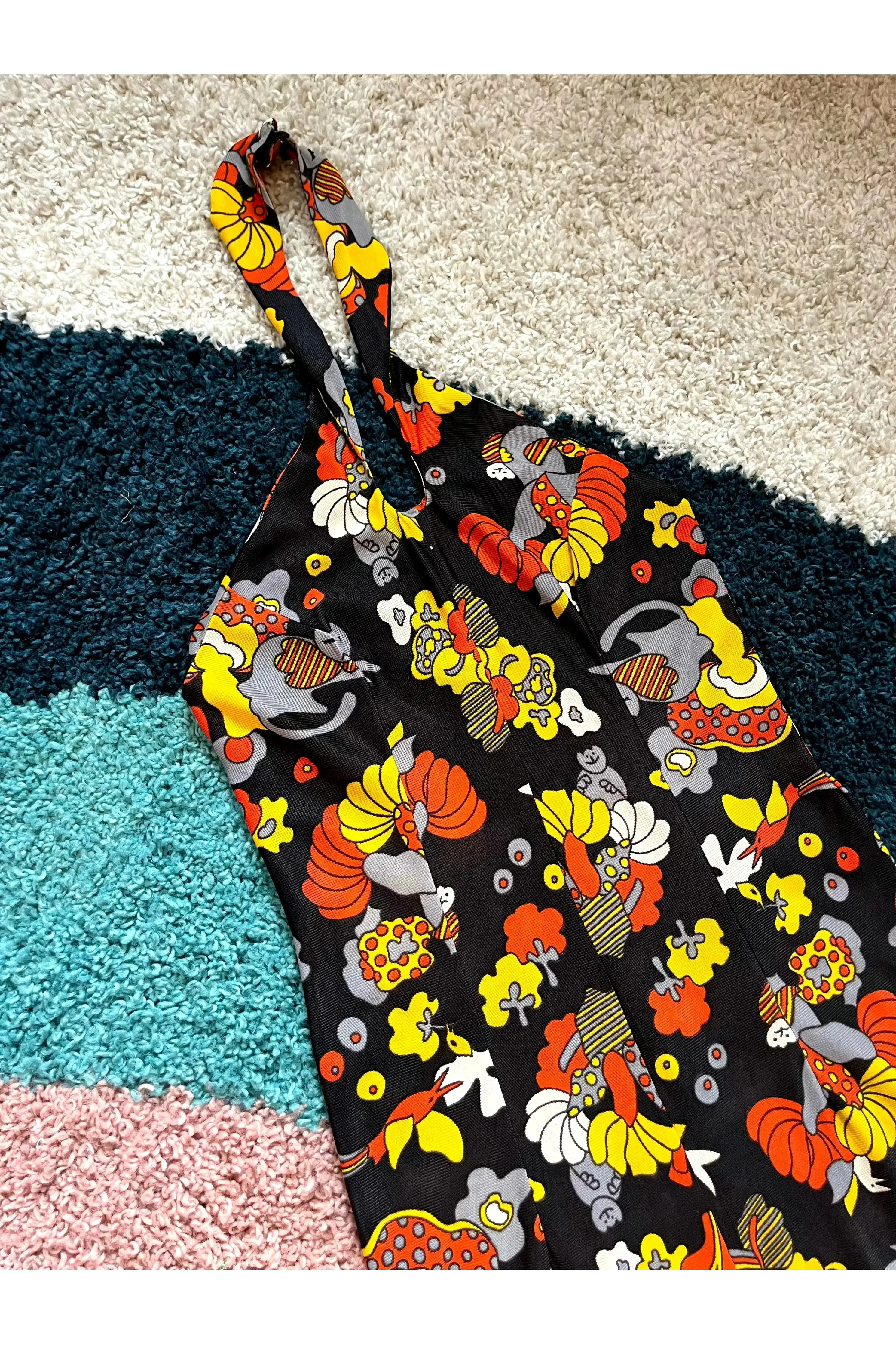 Vintage SUPER RARE Cat Mushroom and More Novelty Dress