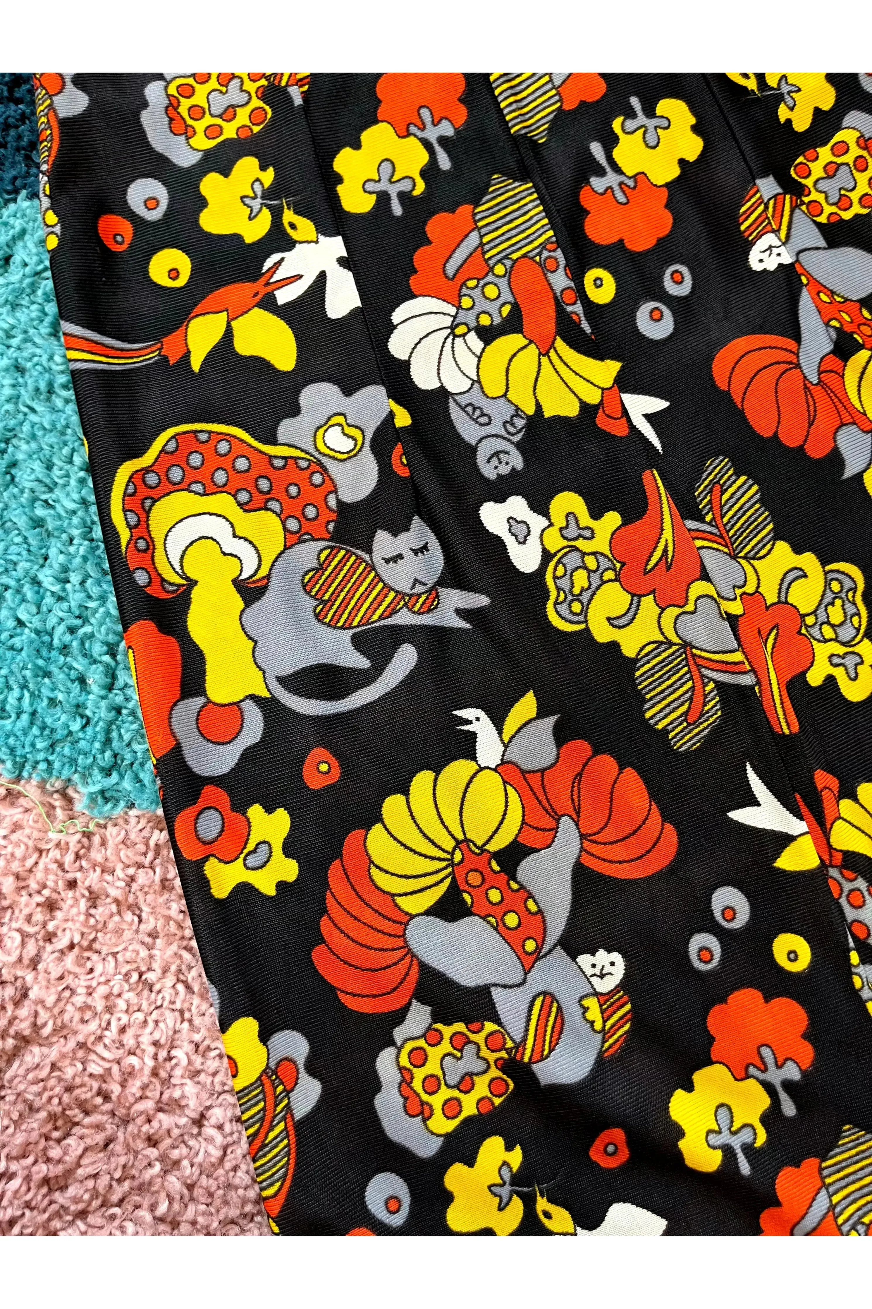 Vintage SUPER RARE Cat Mushroom and More Novelty Dress