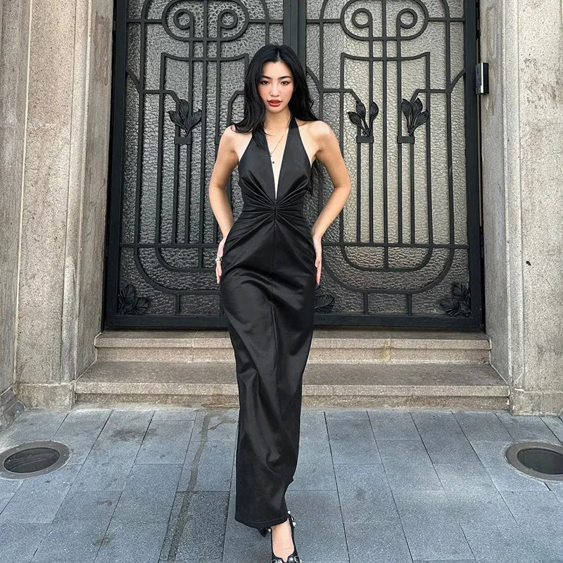 Vvsha Camden Faux Leather Maxi Dress