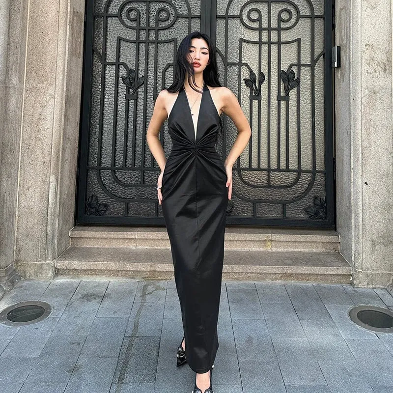 Vvsha Camden Faux Leather Maxi Dress