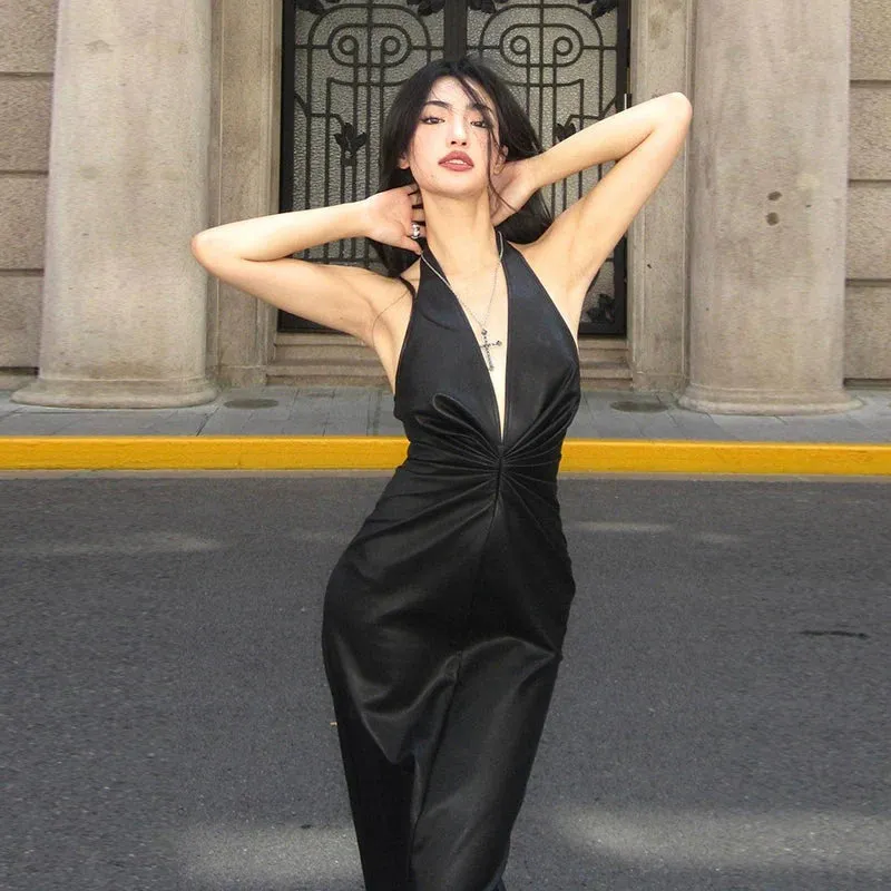 Vvsha Camden Faux Leather Maxi Dress