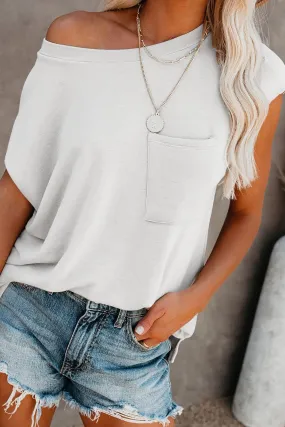 White Pocketed Tee