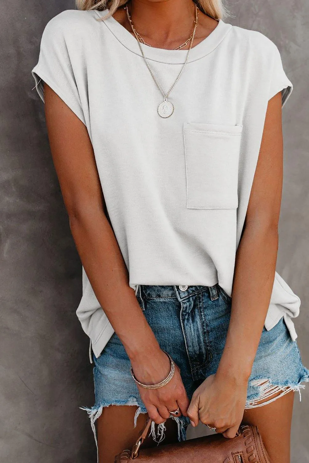 White Pocketed Tee