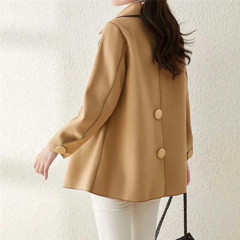 Women's Double-Breasted Wool Coat