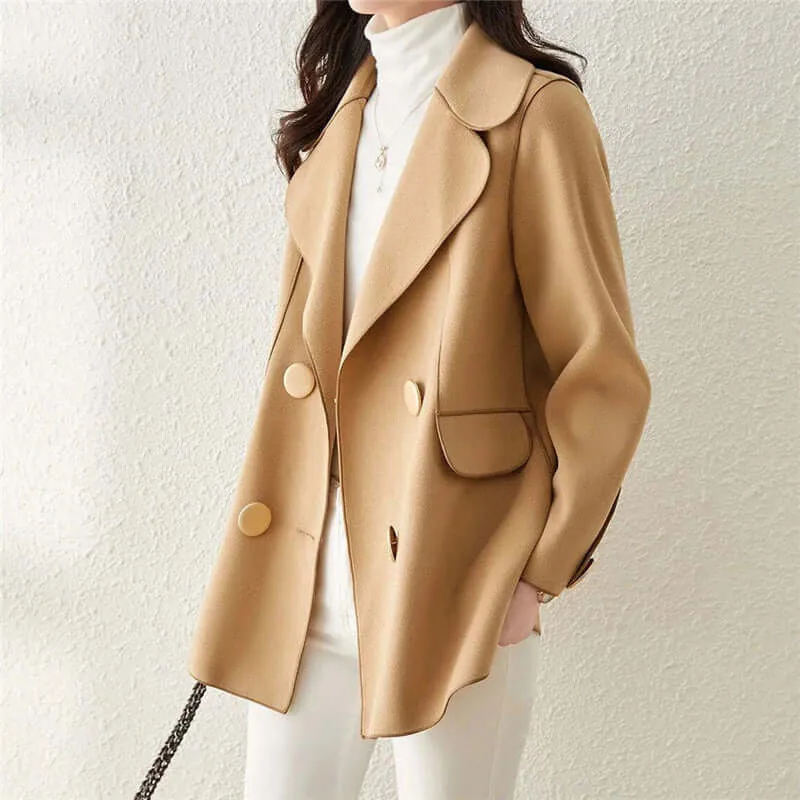 Women's Double-Breasted Wool Coat