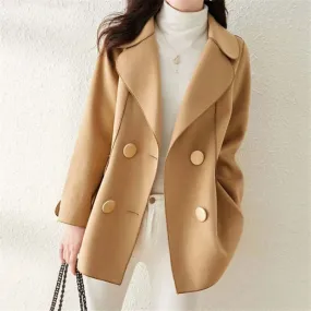 Women's Double-Breasted Wool Coat