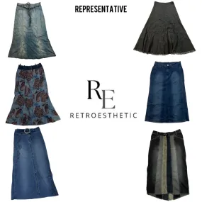 Y2K Denim Maxi Skirts "50 Pieces" (REP-003)