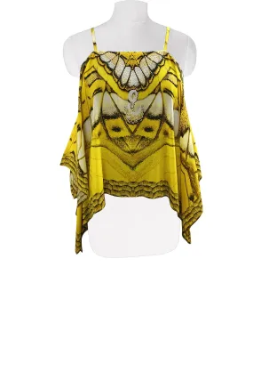 Yellow Print Halter Top