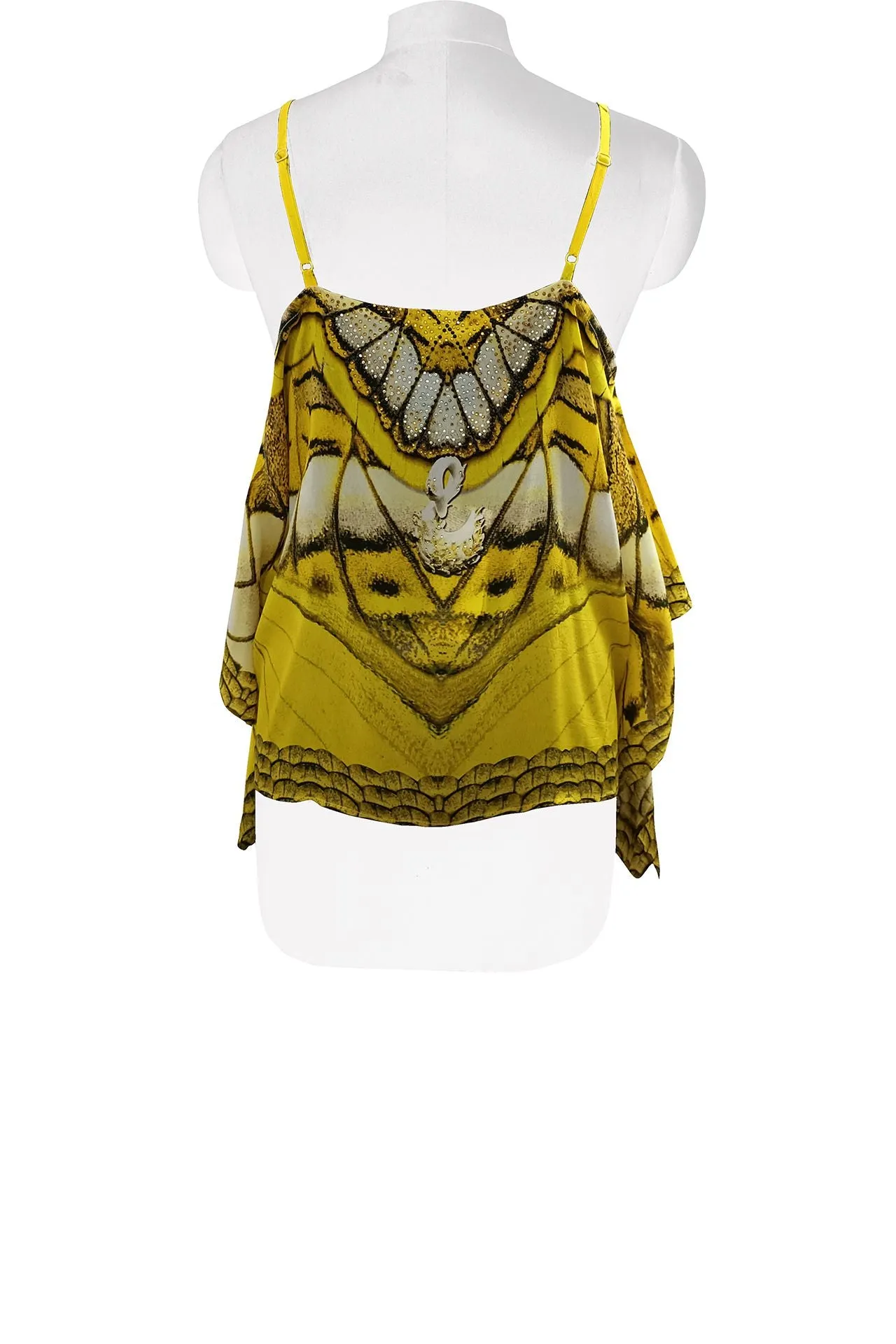 Yellow Print Halter Top