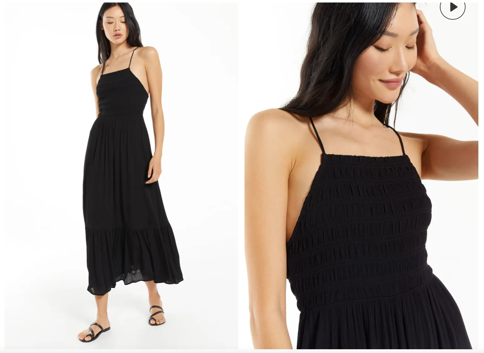 Z SUPPLY JAZMIN MAXI DRESS IN WHITE AND BLACK