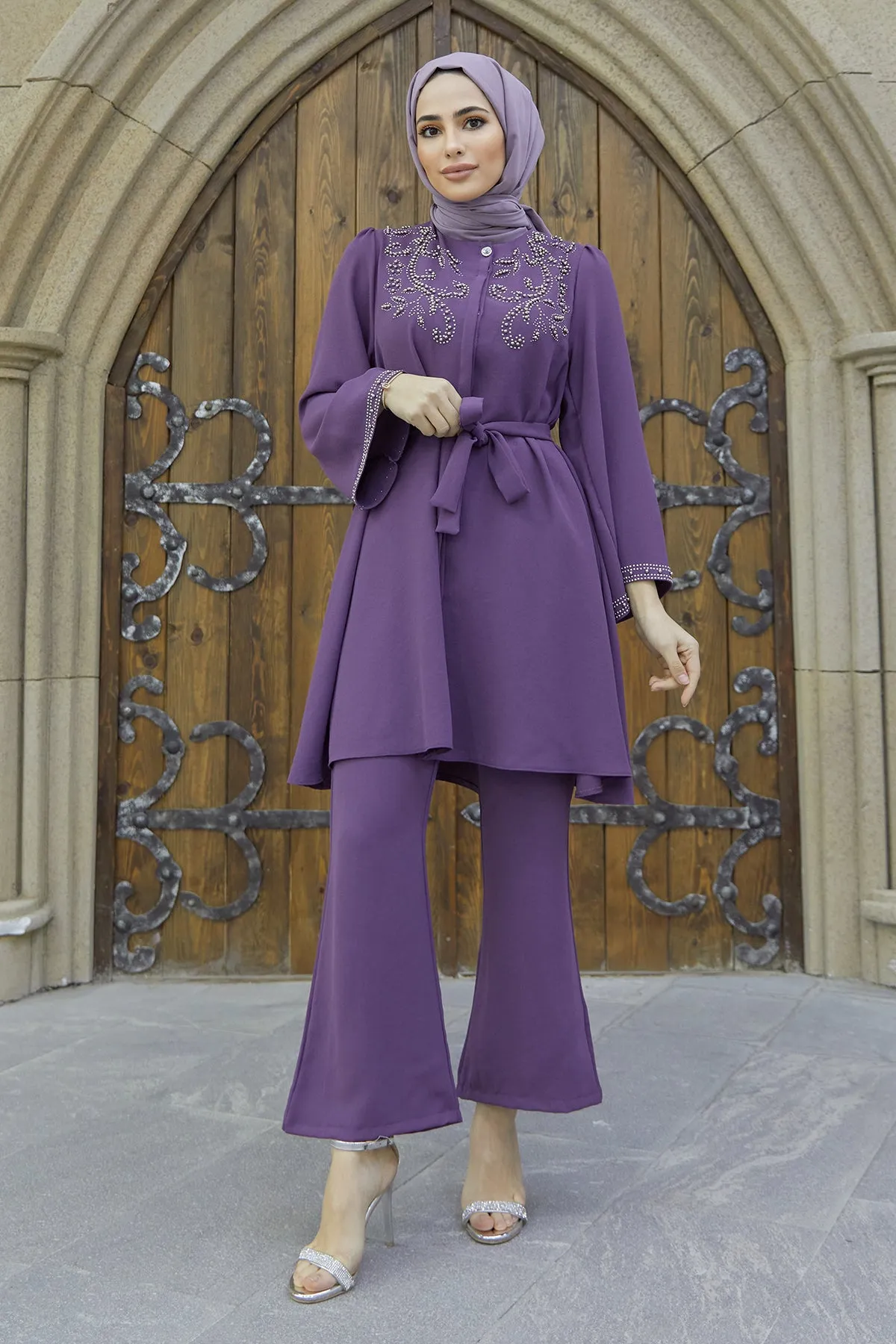 ZRF Women Mona Tunic Pants Set - Lilac - Celaya