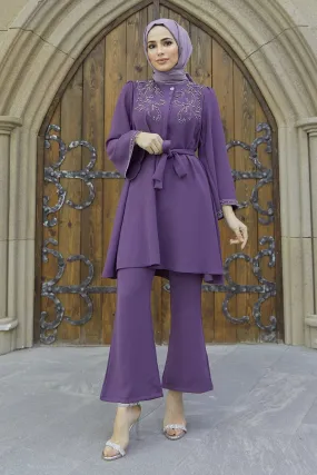 ZRF Women Mona Tunic Pants Set - Lilac - Celaya